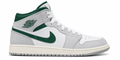 Nike Air Jordan 1 Mid GS – Summit White / Pine Green
