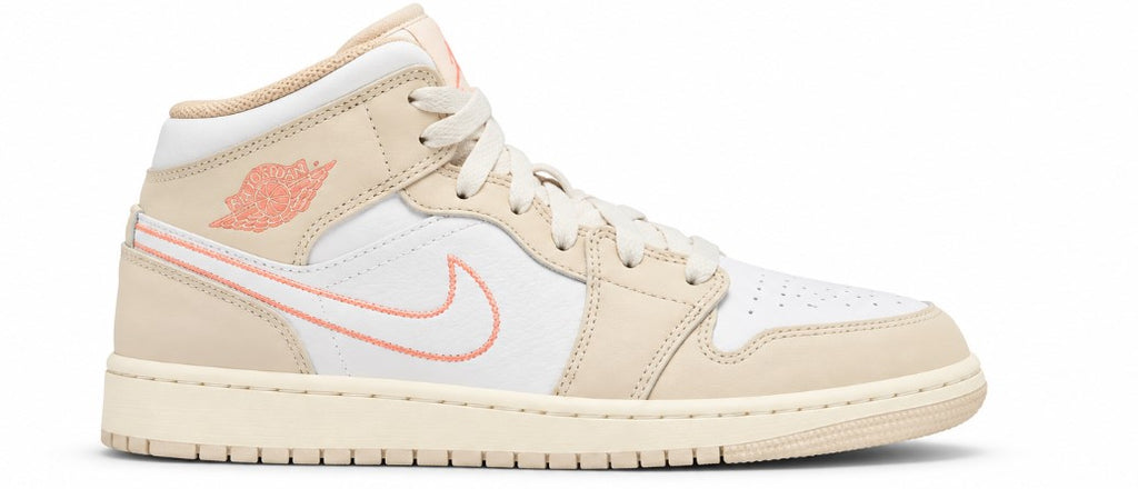 Air Jordan 1 Mid SE GS – Sand Drift / White