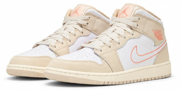 Air Jordan 1 Mid SE GS – Sand Drift / White