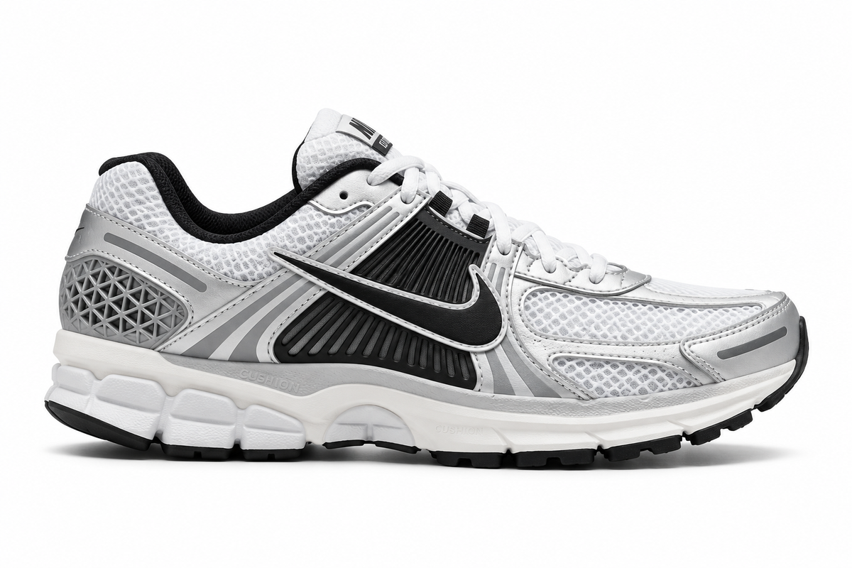 Nike Vomero 5 GS – White / Black / Metallic Silver